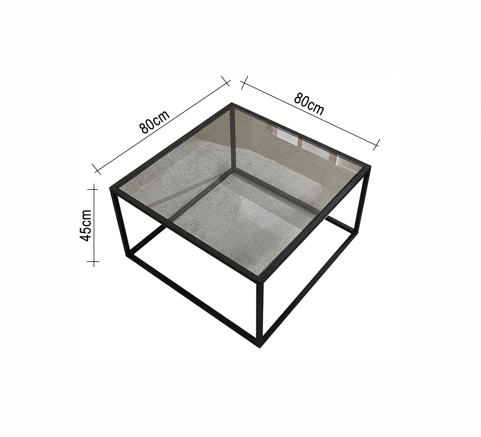 Square table in black