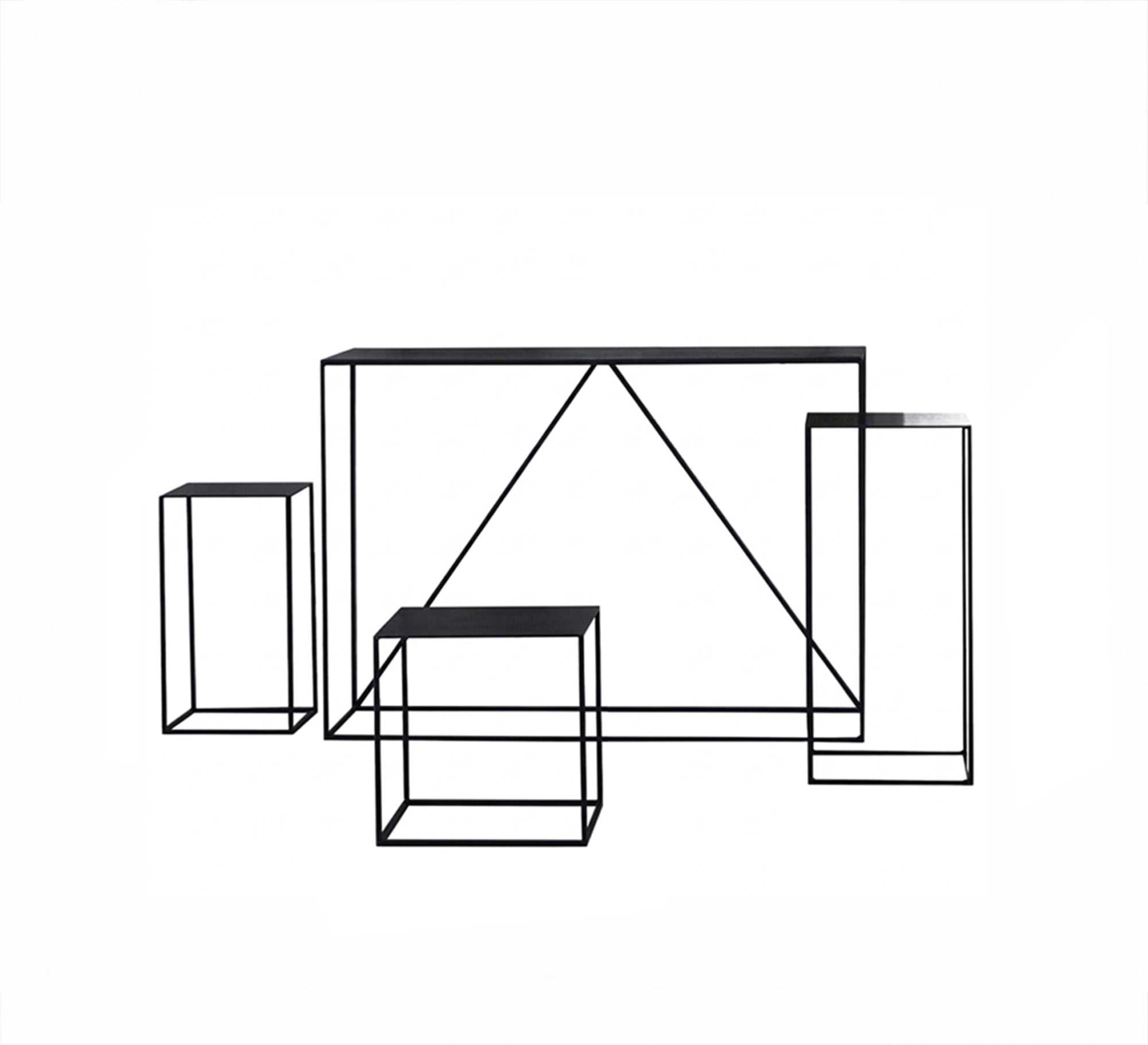Modern black console set