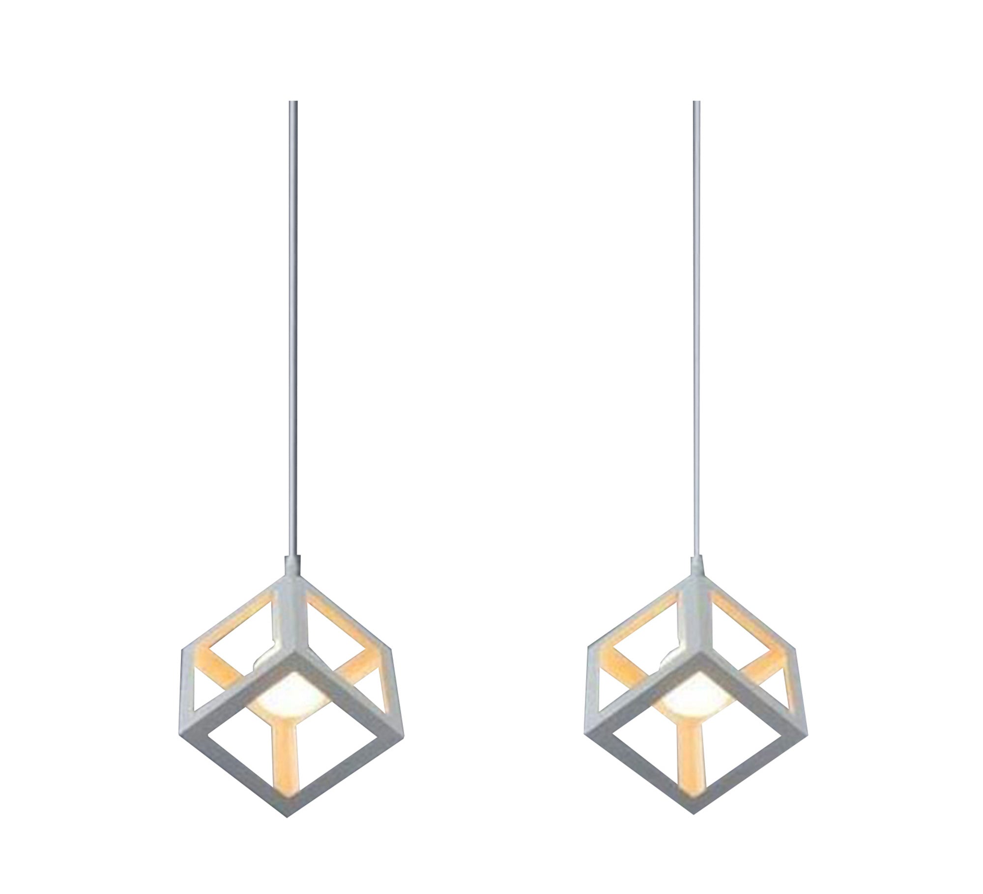 Hanging with 2 cube pendants