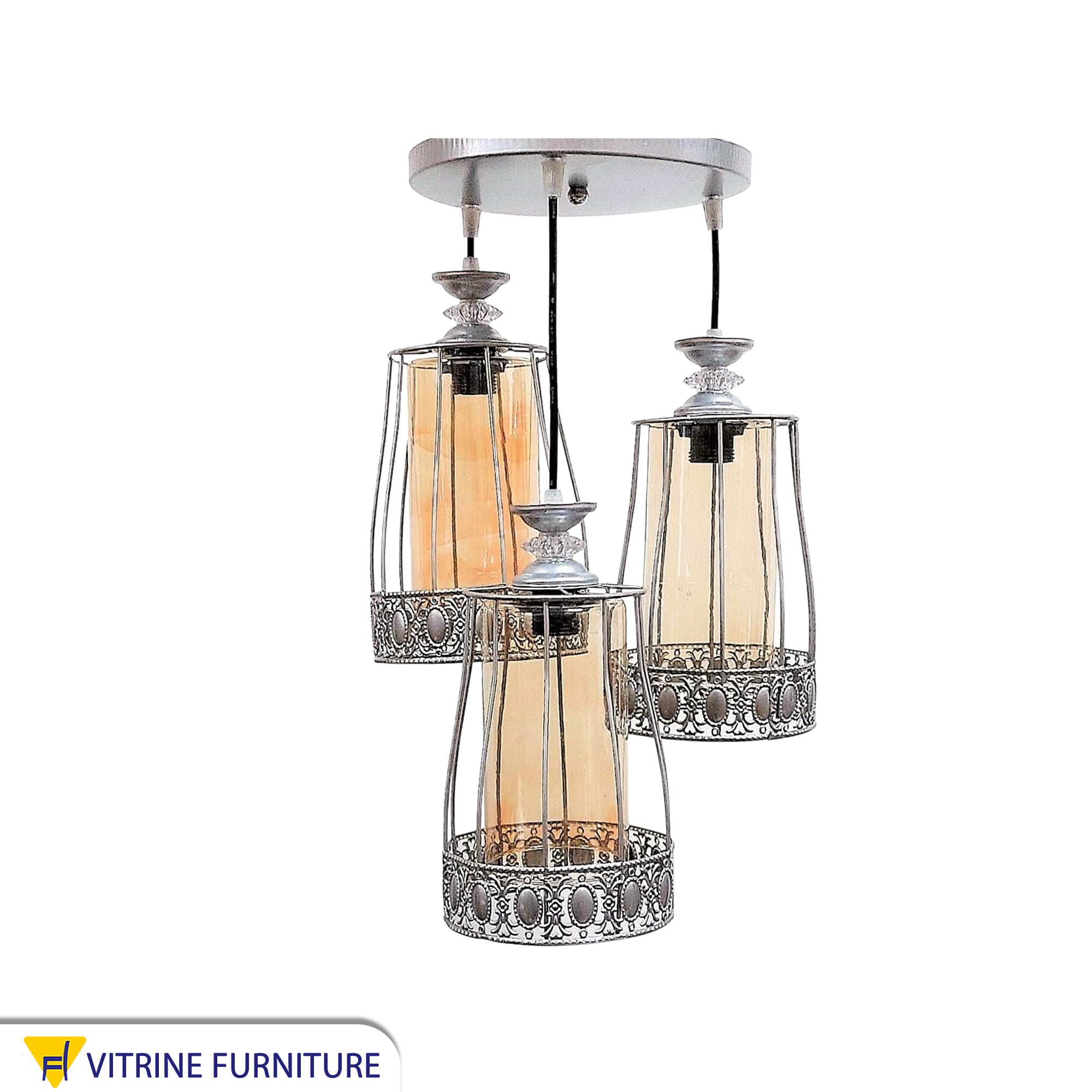 Triple chandelier with elegant design