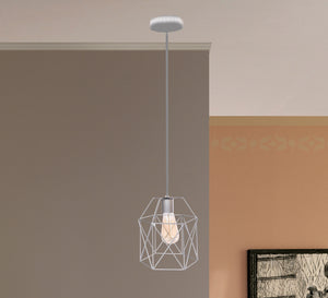 Modern white metal pendant