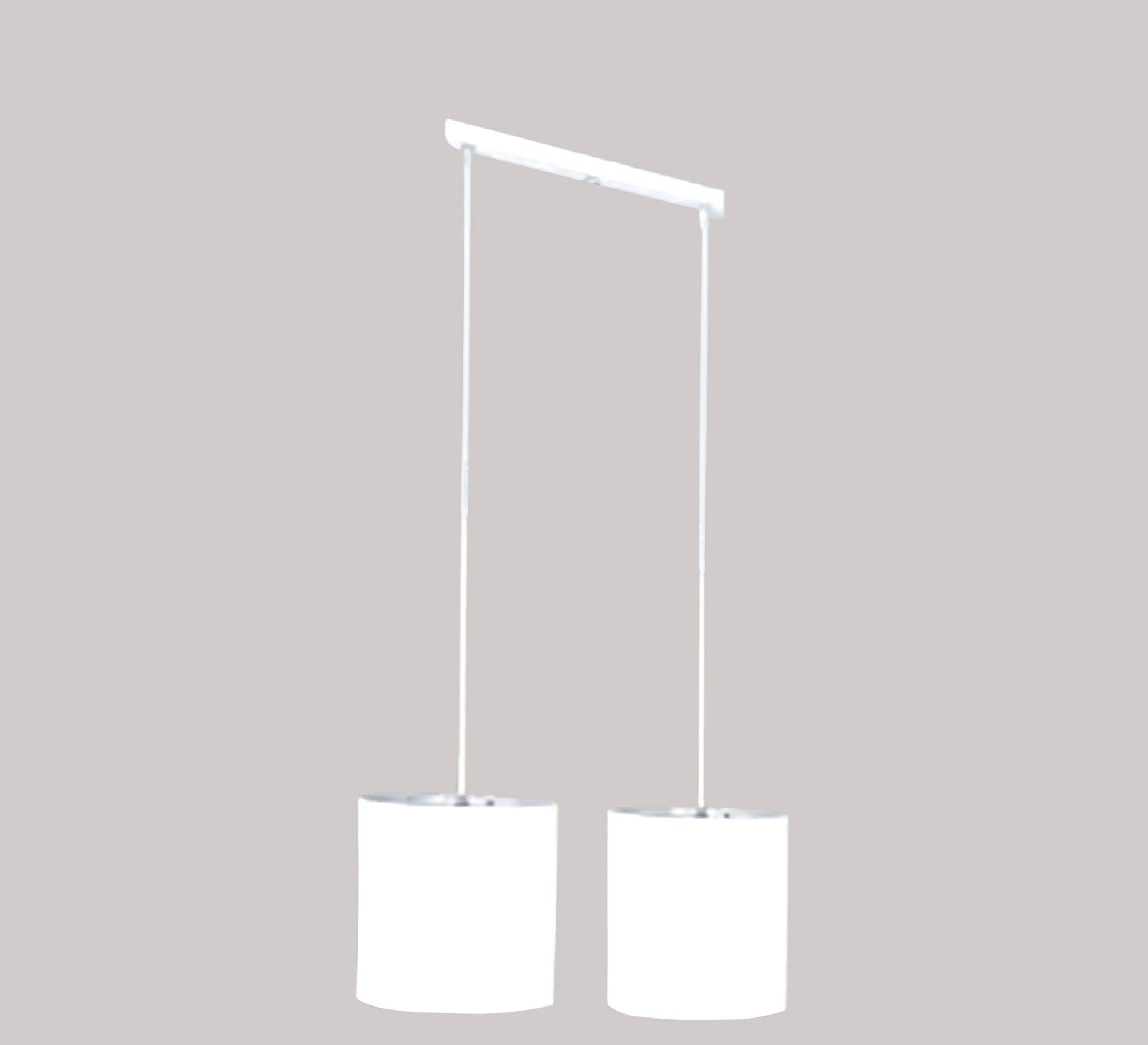 Two chandeliers, white cover