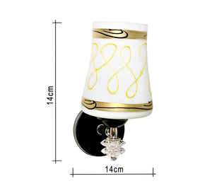 White*gold metal glass wall Sconce