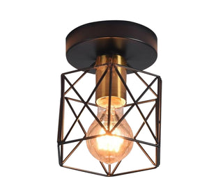 Single ceiling pendant, black and gold