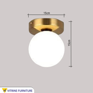 Two ball-shaped ceiling lamps with a gold base