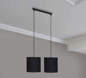 Double chandelier with black shade