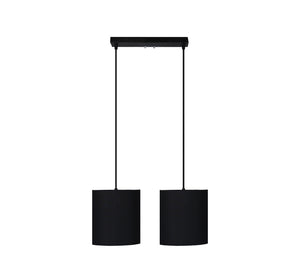 Double chandelier with black shade