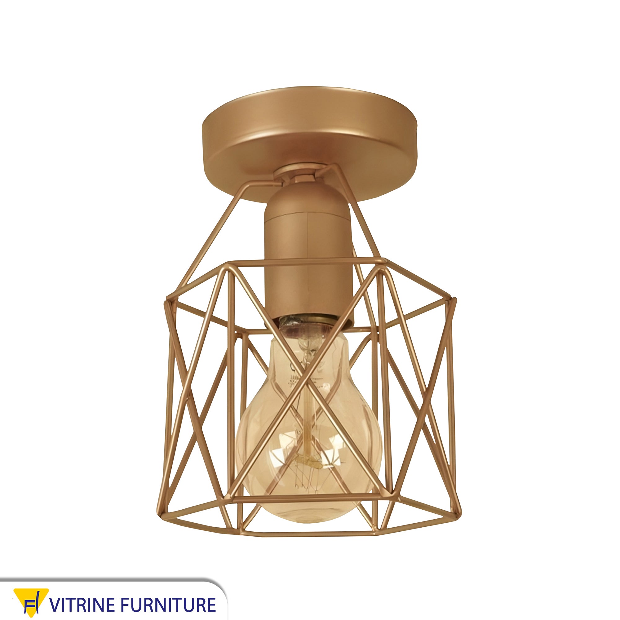 X-cage shaped ceiling lamp