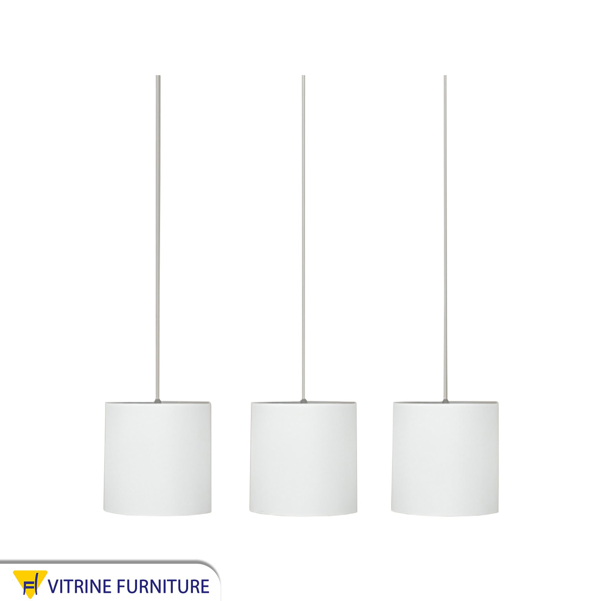 Triple chandelier with White cover