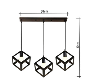 Black metal lighting chandelier for the ceiling