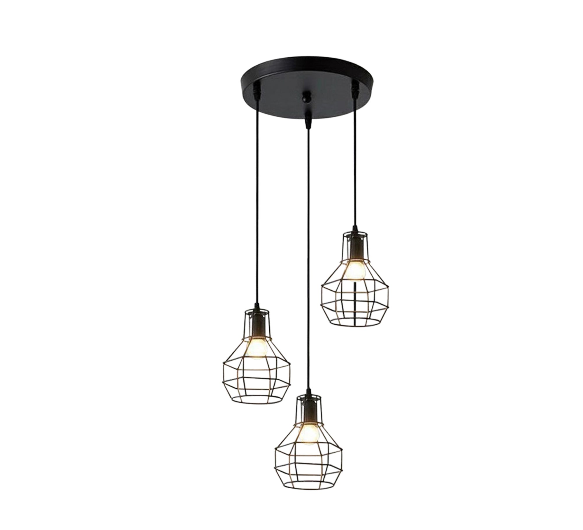 Black metal ceiling lighting