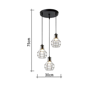 Black metal ceiling lighting