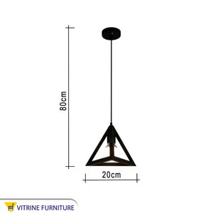 Triangle shape Black ceiling lighting unit
