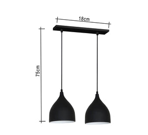 Black Dual ceiling lighting unit