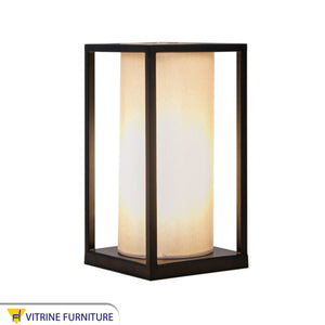 Rectangular Lampshade with a black metal frame