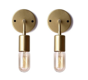 2 Pieces Gold Metal Wall Lamp