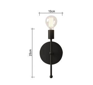 Black linear wall lamp