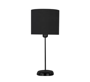 Metal lamp with black shade