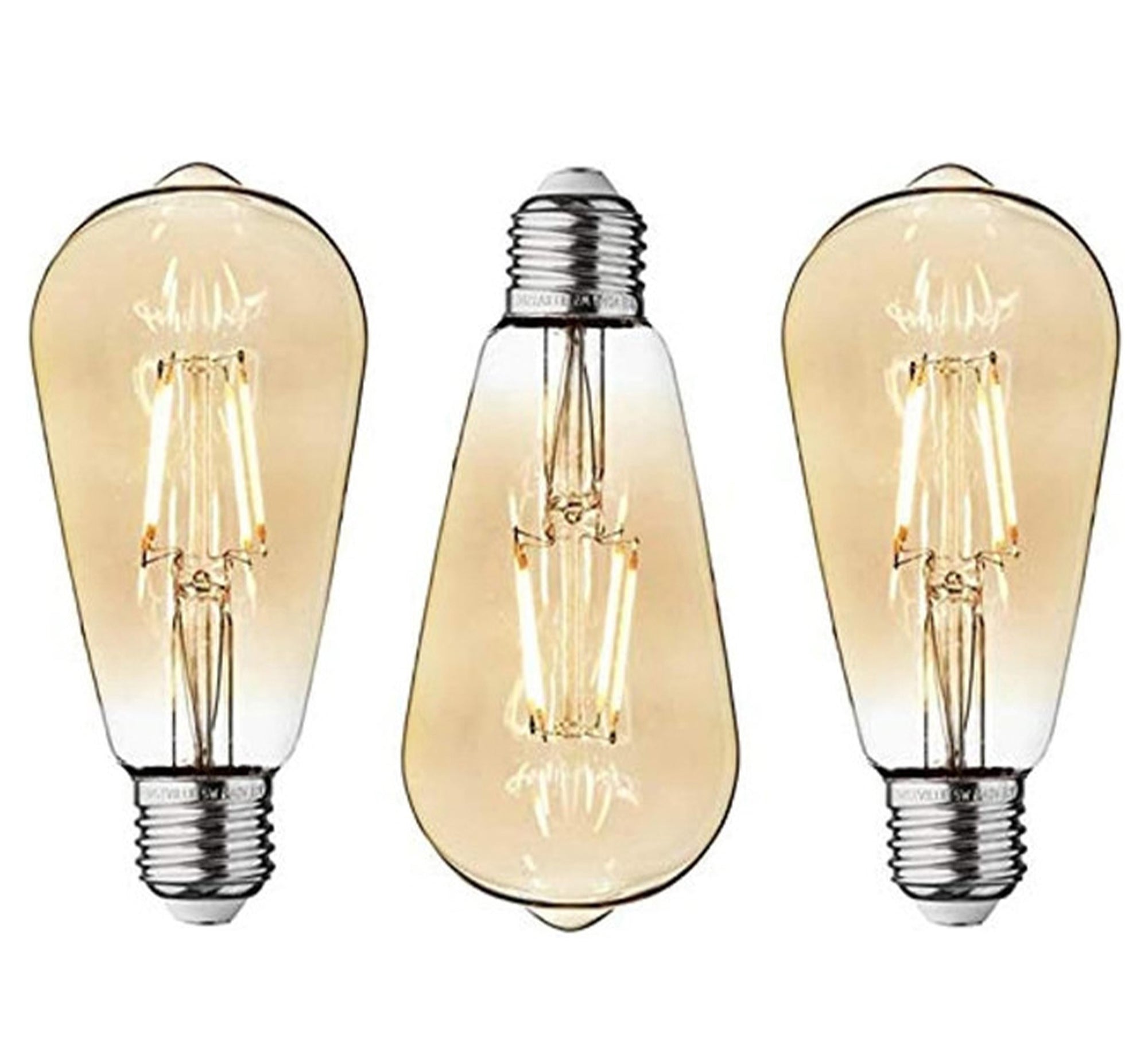 3 Edison decorative bulbs 6 watt clear