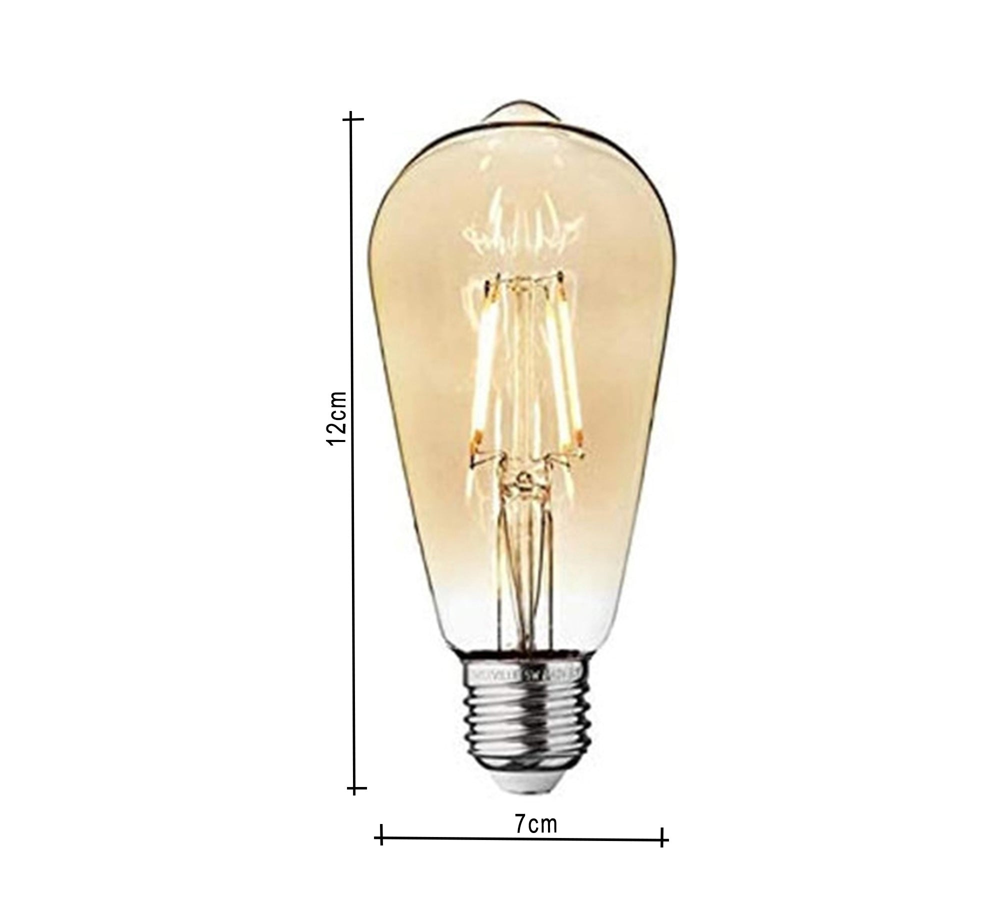 3 Edison decorative bulbs 6 watt clear