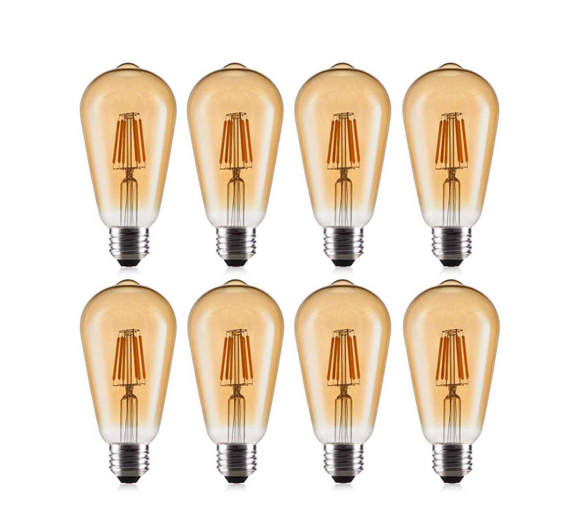 6 Edison decorative bulbs 6 watt clear