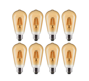 6 Edison decorative bulbs 6 watt clear