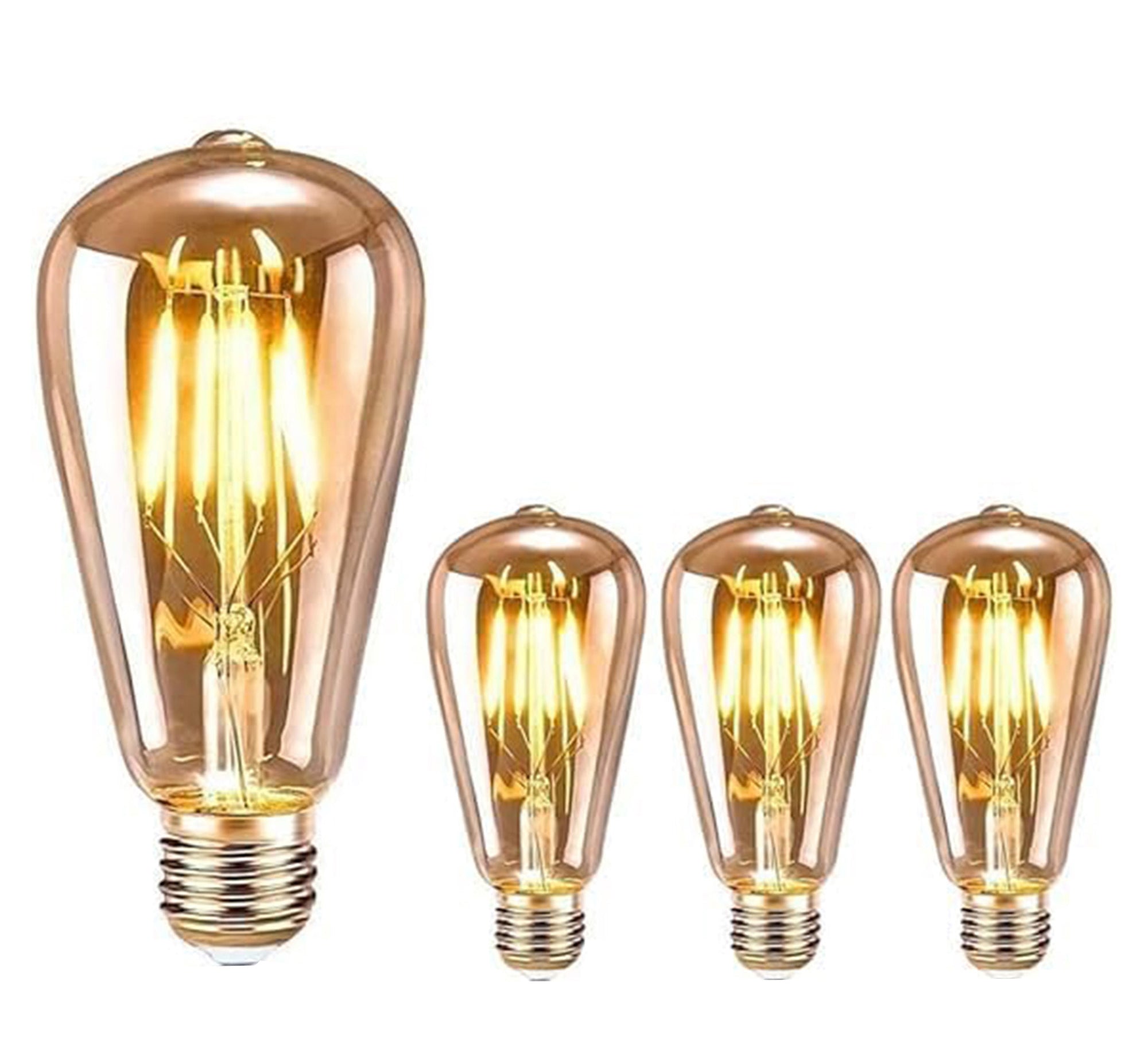 4 Edison decorative bulbs 4 watt clear