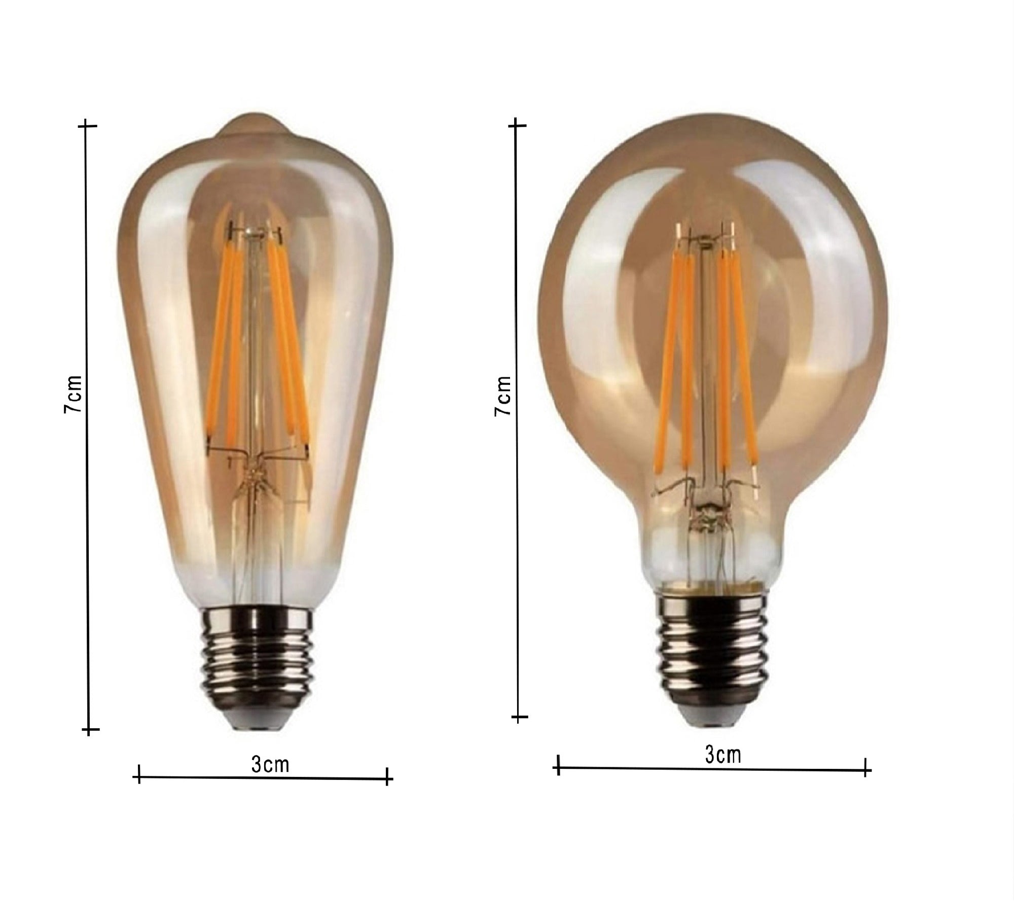 2 Edison decorative bulbs 6 watt clear