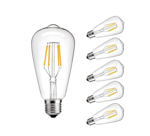 6 Edison Decor Bulb 6 Watt Clear