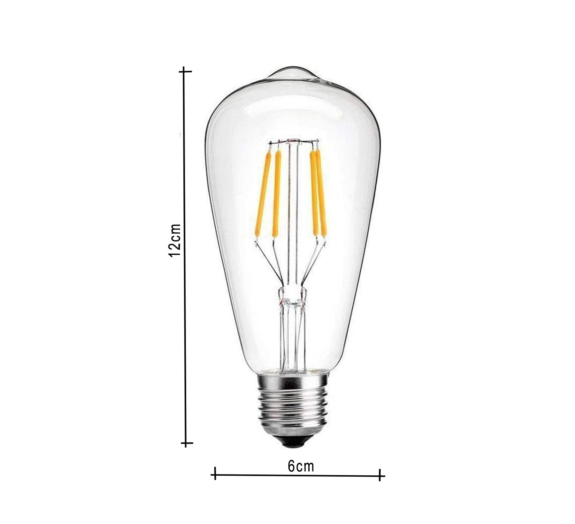 6 Edison Decor Bulb 6 Watt Clear