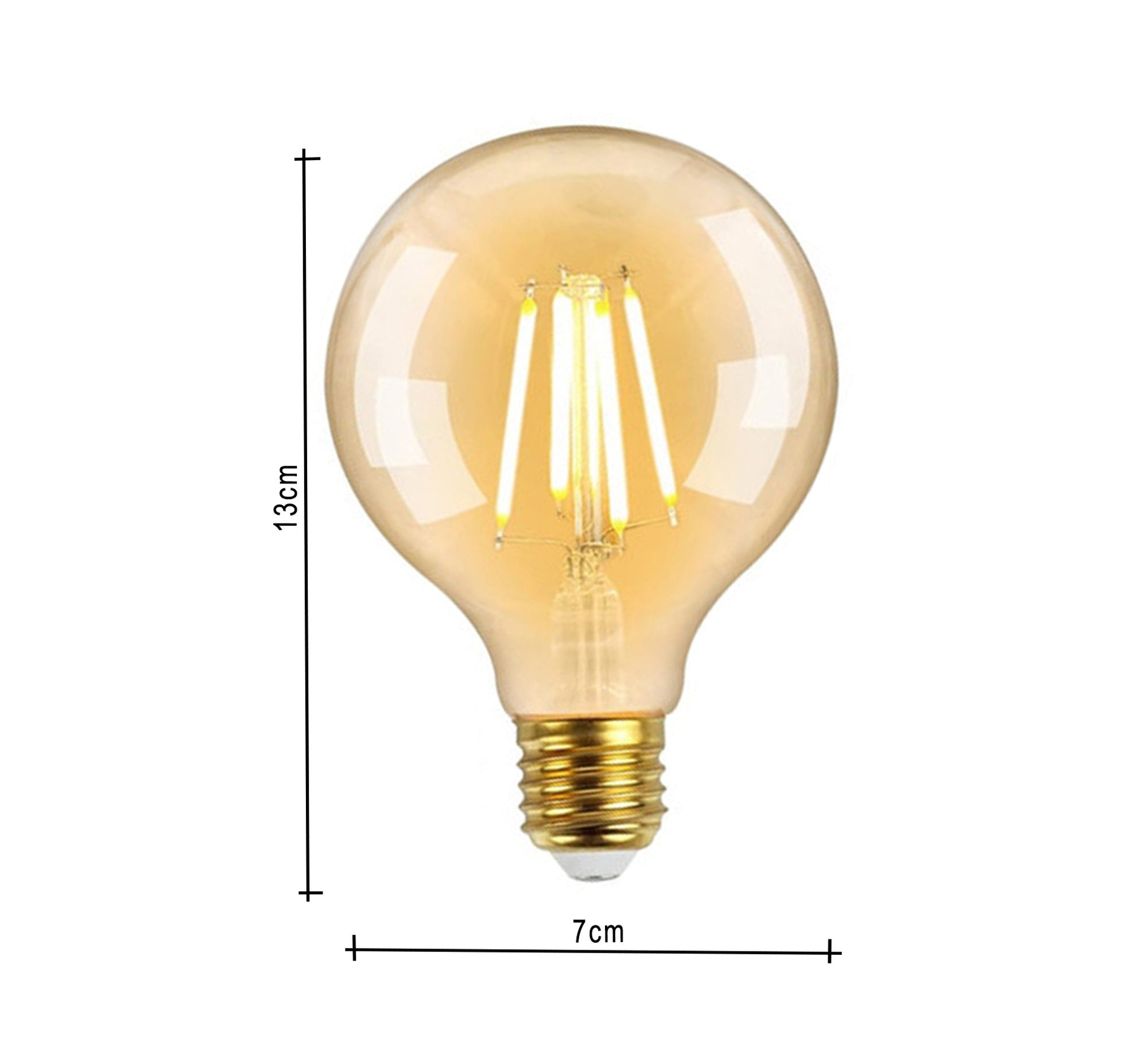 3 Edison Decor Bulb 6 Watt Clear