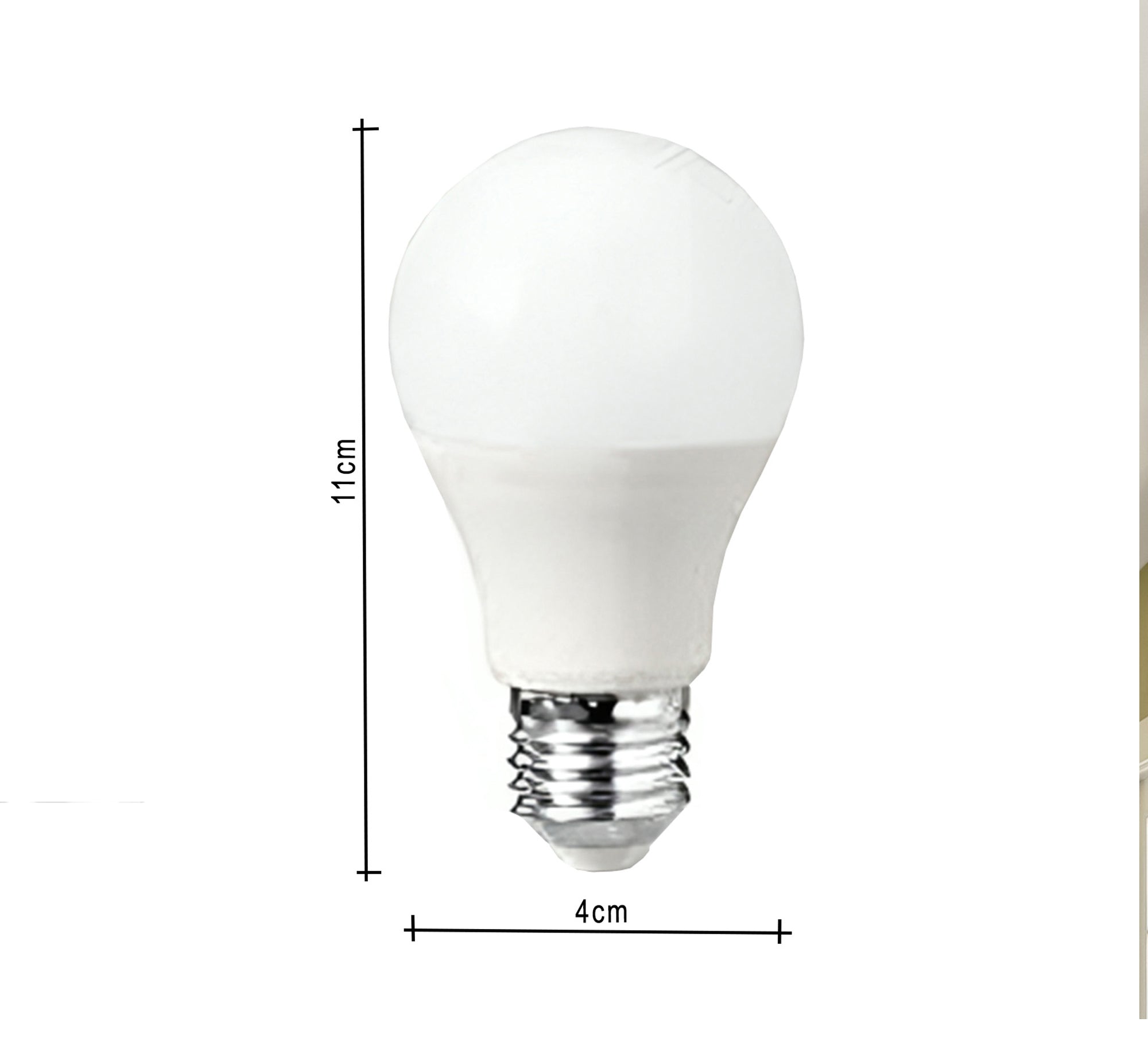 6 White LED Bulb 9 Watt