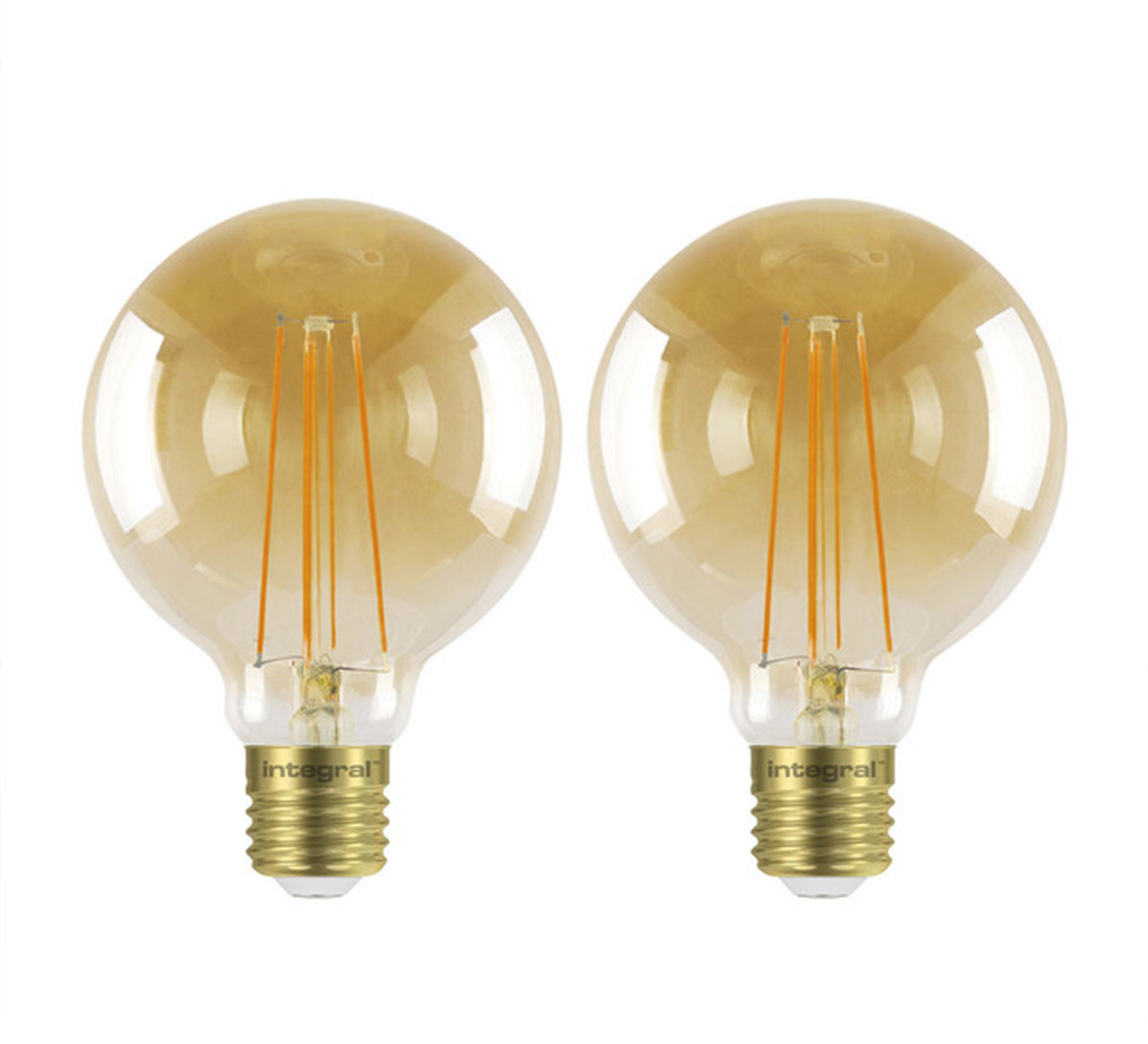 2 Edison Decor Bulb 6 Watt Transparent