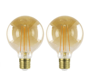 2 Edison Decor Bulb 6 Watt Transparent