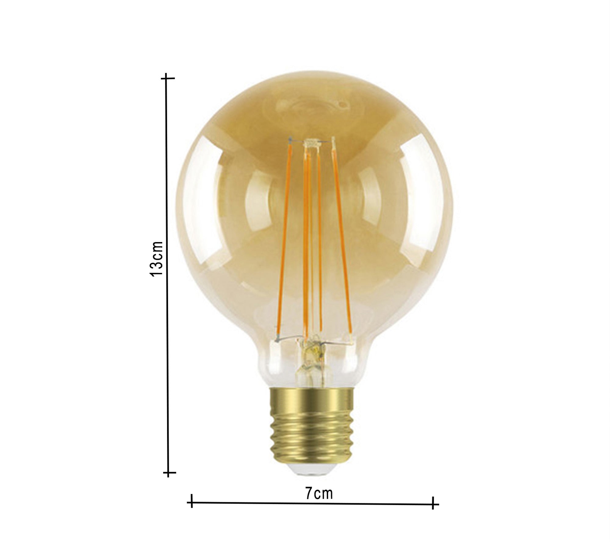 2 Edison Decor Bulb 6 Watt Transparent