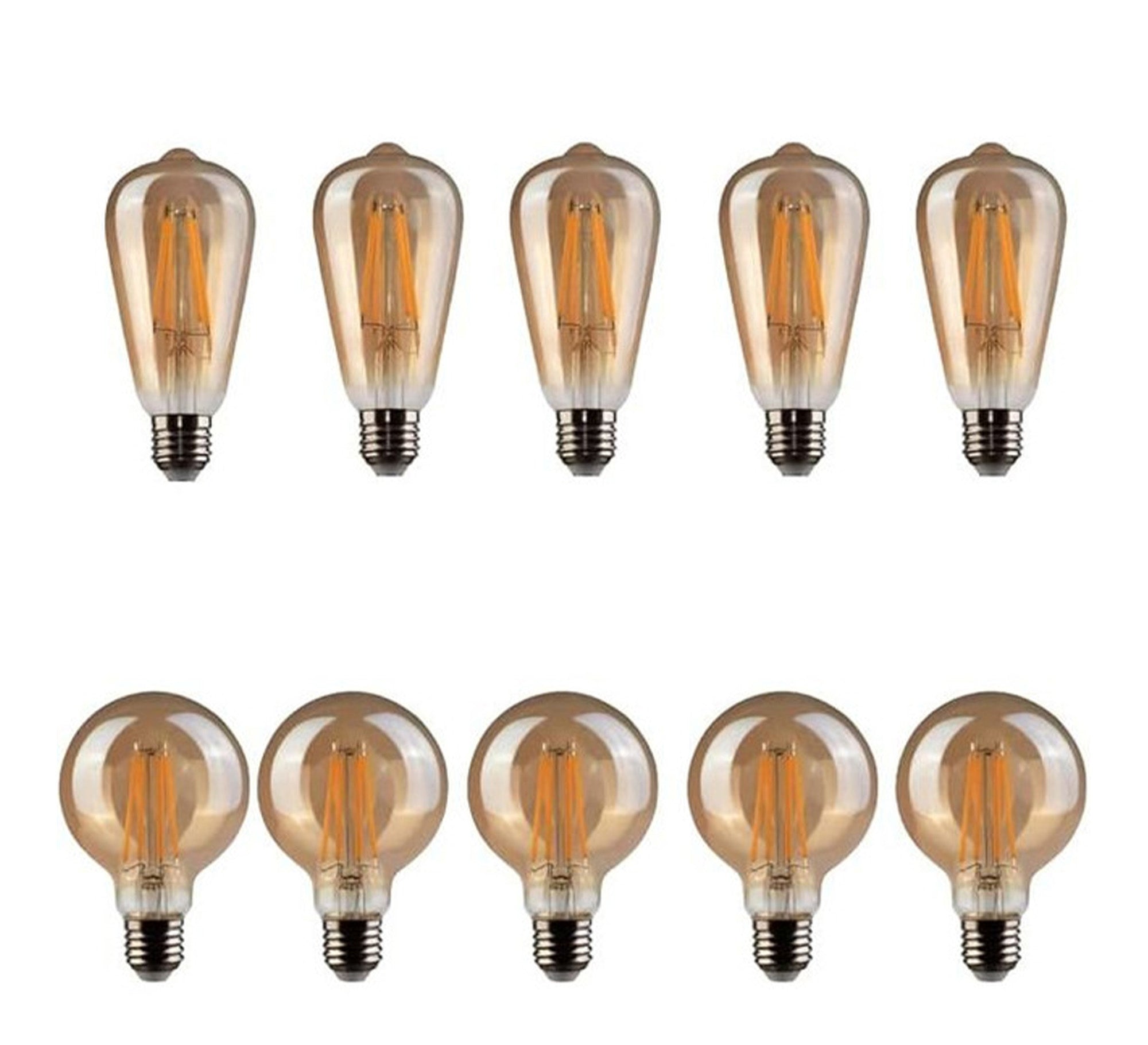 10 Edison decorative bulbs 4 watts clear