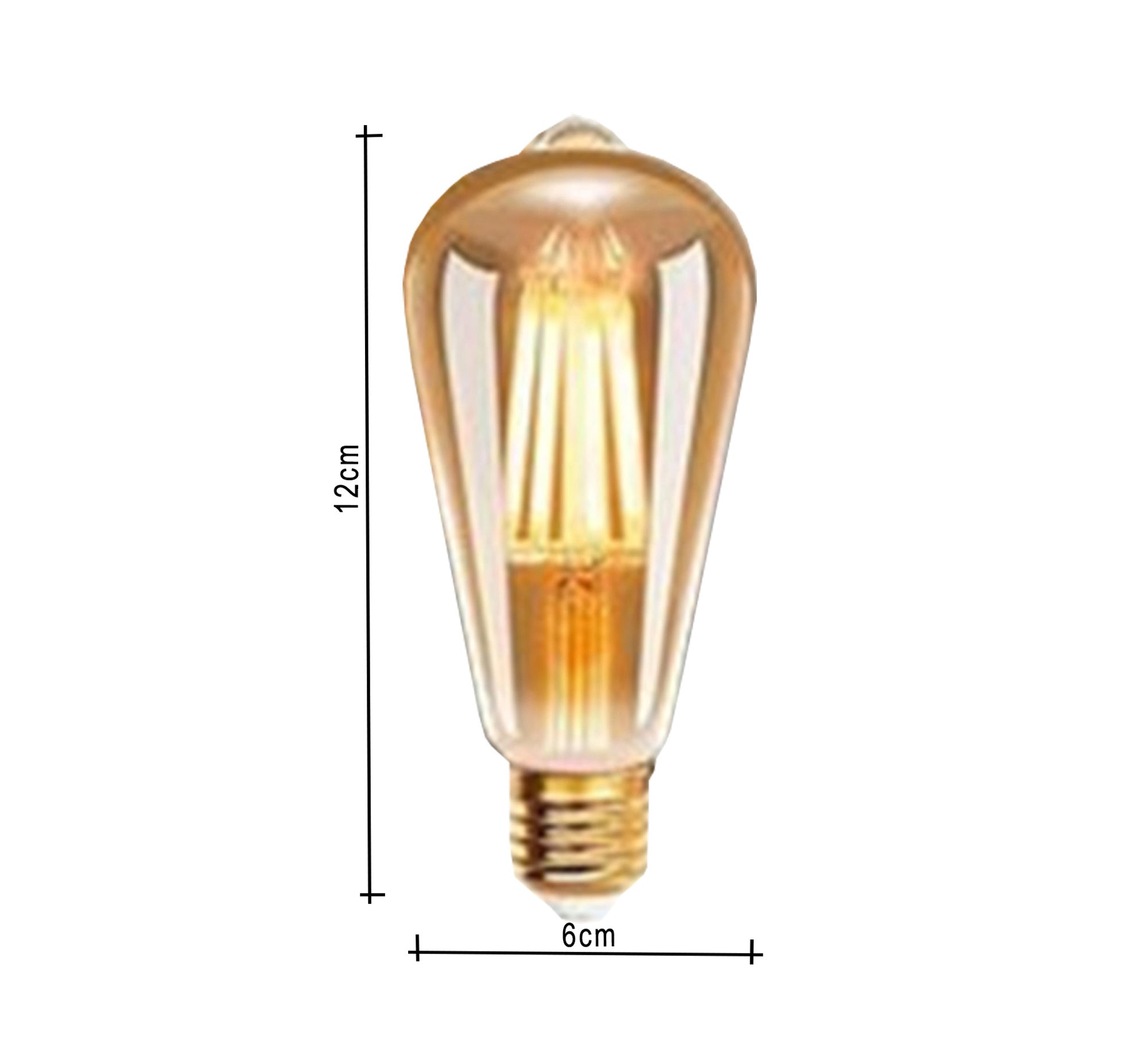 12 Edison decorative bulbs 4 watts clear