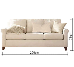 Triple sofa in beige color