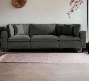 Black triple sofa