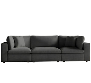 Black triple sofa