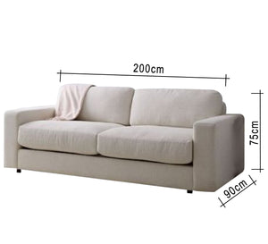 Triple sofa in off-white color