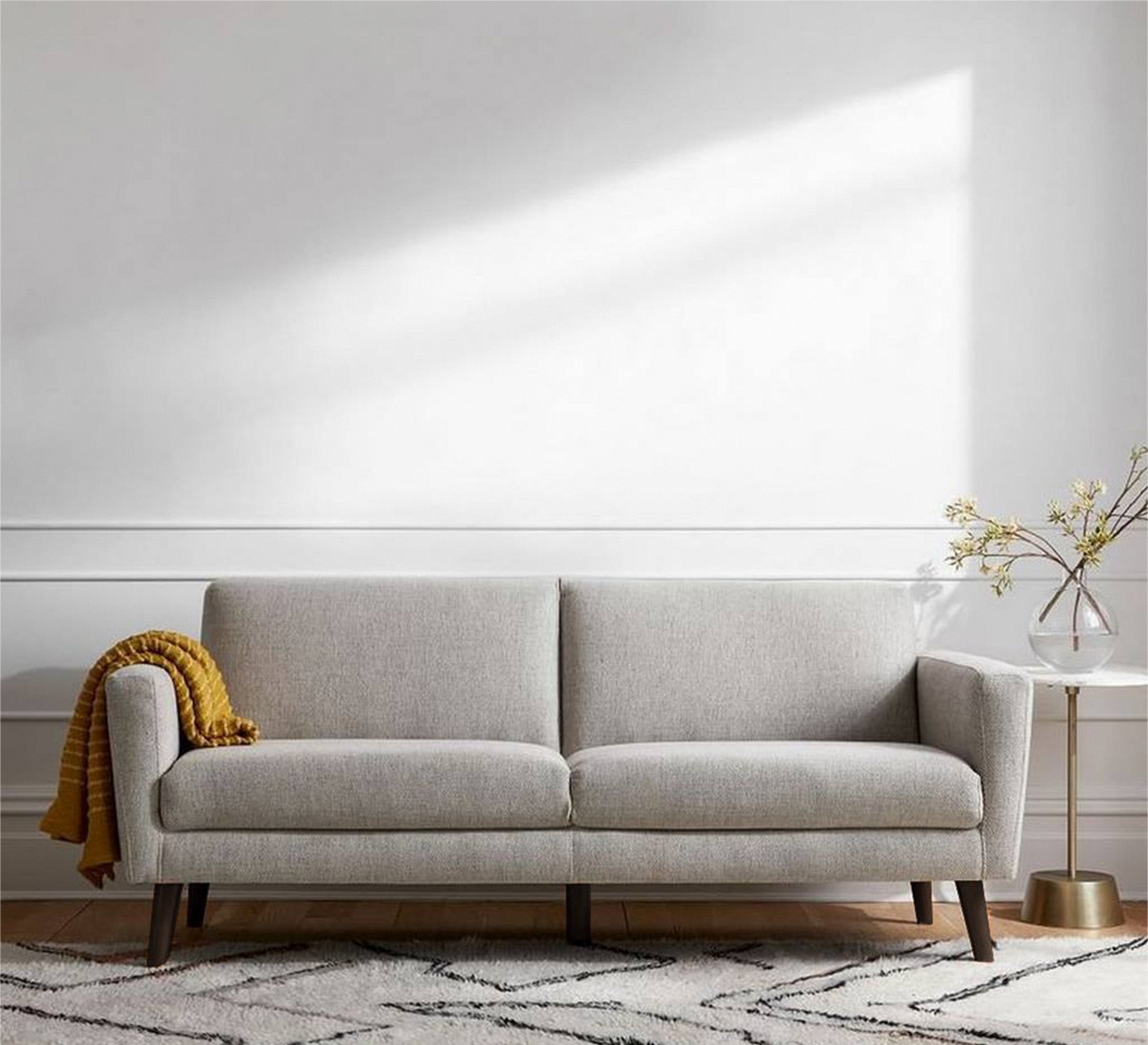 Gray double sofa