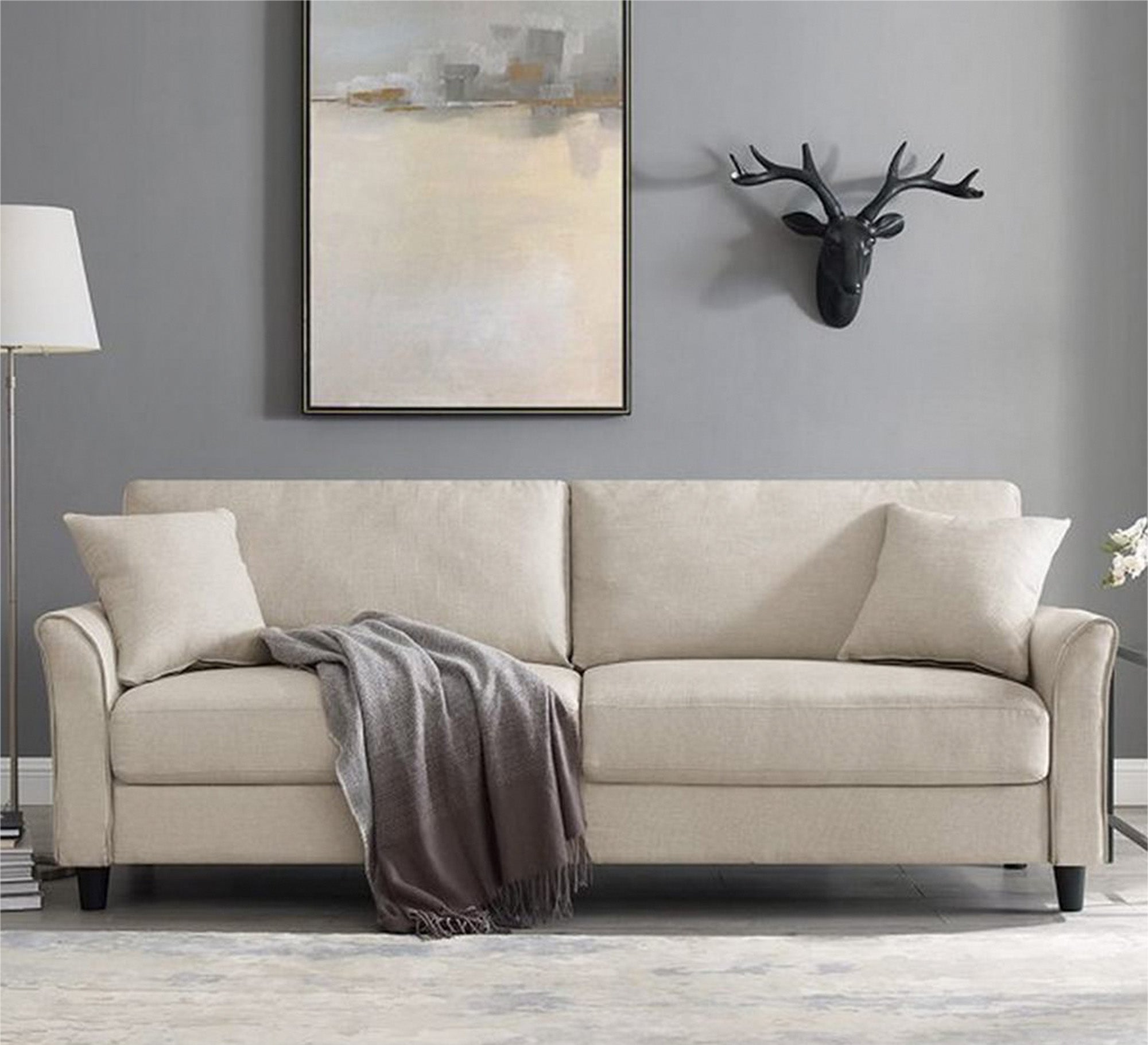 Double sofa in beige color