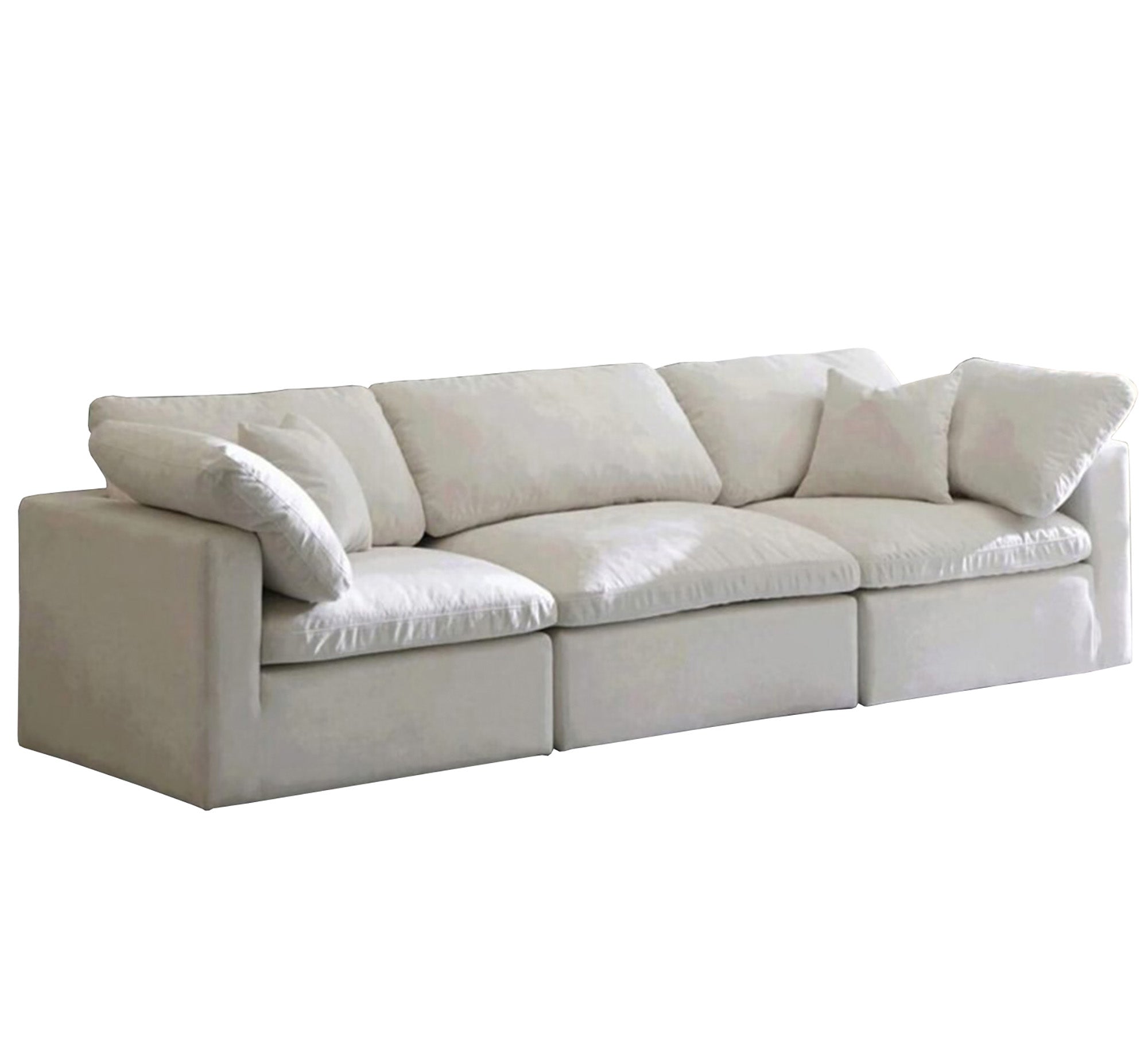 Triple sofa in off-white color