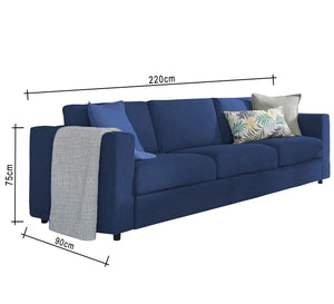 Triple sofa in blue