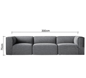 Dark grey linen sofa