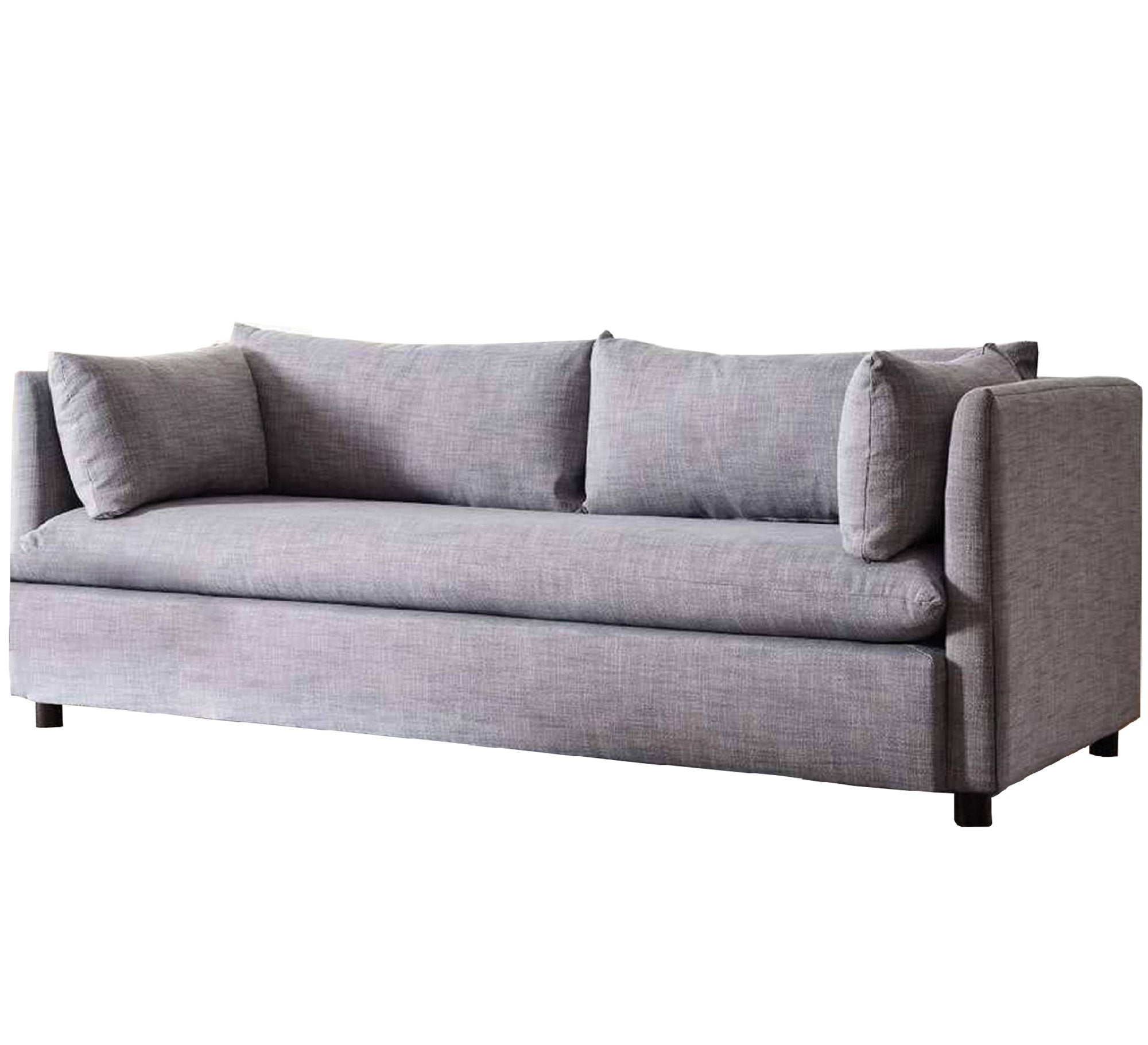 A sofa with movable back cushions