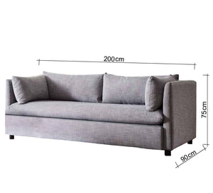 A sofa with movable back cushions