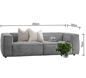 Comfortable sofa with low back