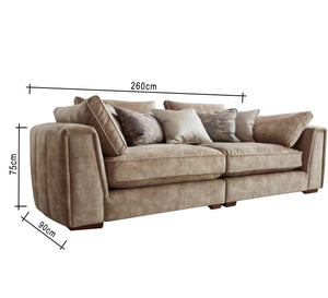 Cafee Sofa: Luxurious Comfort with Fluffy Upholstery